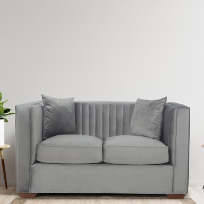 The Range Ashley 2 Seater Sofa Velvet Grey - Grey