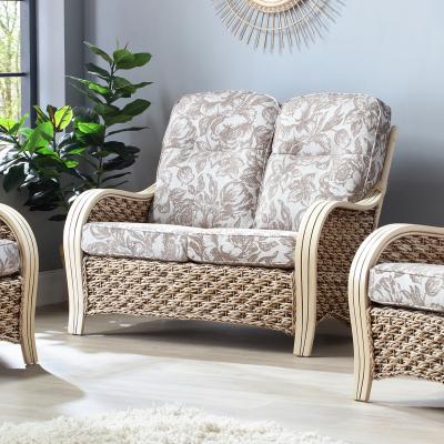 The Range Milan Rattan Indoor Conservatory 2 Seater Sofa - Grey