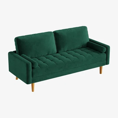 The Range 2-Seater Velvet Couch - Green