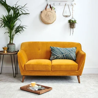 The Range Freddie 2 Seater Sofa - Mustard