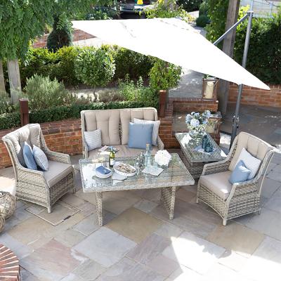 The Range Nova Deluxe Two Seater Sofa Dining Set - Oyster