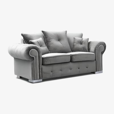 The Range Mayfair Grey Plush 2 Seater Sofa   - Grey
