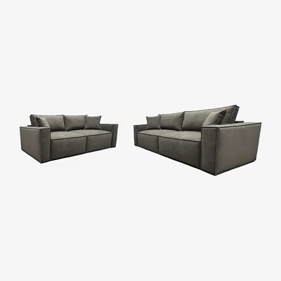 The Range Chelsea Modular 3 and 2 Seater Sofa Set - Steel grey