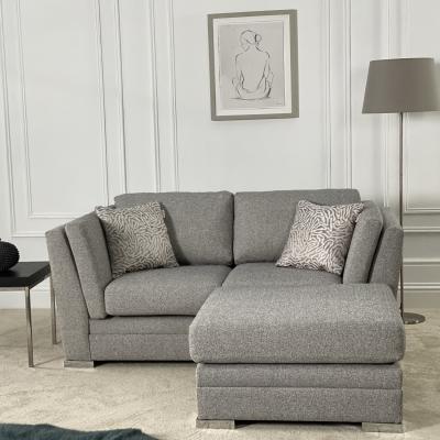 The Range Charlotte 2 Seat Sofa With Footstool - Light grey