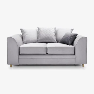The Range Chicago Velvet 2 Seater Sofa  - Light Grey
