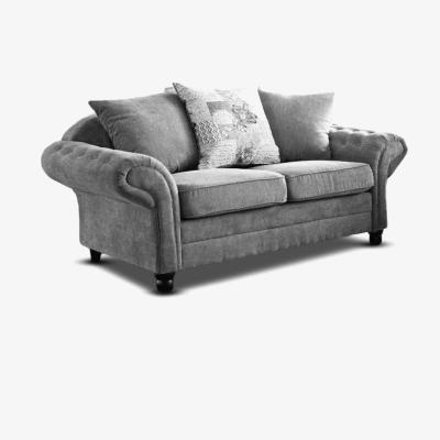 The Range Nicole Chenille Fabric 2 Seater Sofa - Graphite - Grey