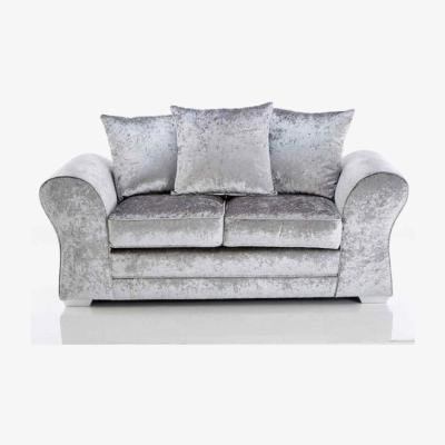 The Range Janson Modern Crushed Velvet 2 Seater Sofa - Silver