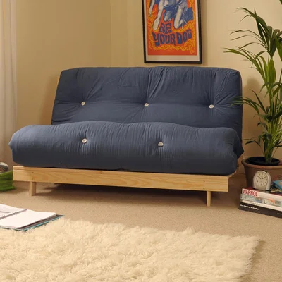 The Range Navy Blue Luxury 2 Seater Futon Small Double - Navy