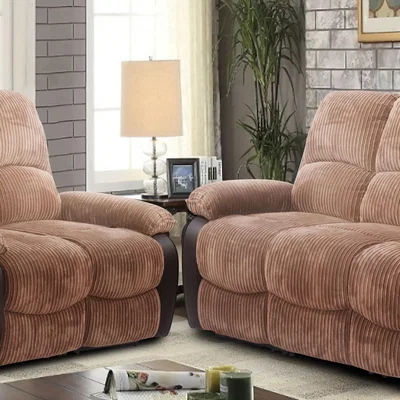 The Range Fabric Jumbo Cord 2 Seater Sofa and 3 Seater Sofa Set - Brown