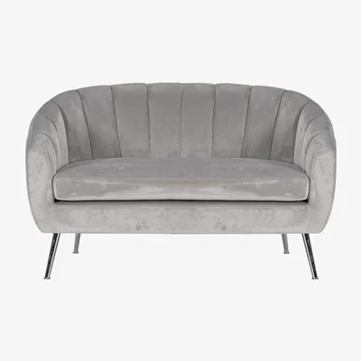 The Range Grey Shell 2 Seater Sofa - Grey