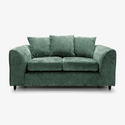 The Range Harriet Crushed Chenille 2 Seater Sofa - Rifle Green
