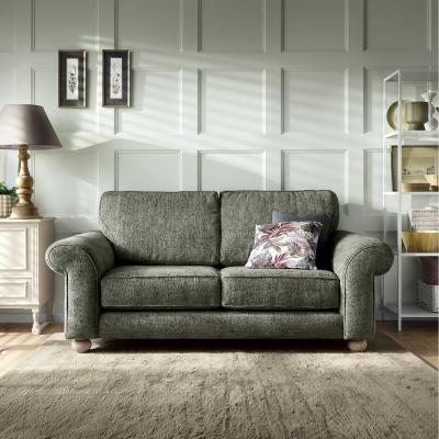 The Range Ingrid 2 Seater Sofa in Braided Chenille - Rifle Green