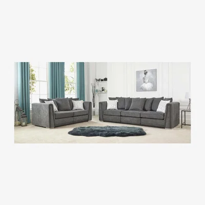 The Range Edinburgh 3 Seater and 2 Seater Sofas - Dark Grey