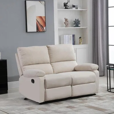The Range Modern Manual Recliner 2 Seater Sofa  - Beige