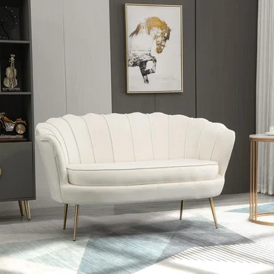 The Range HOMCOM Modern 2 Seater Sofa - Cream