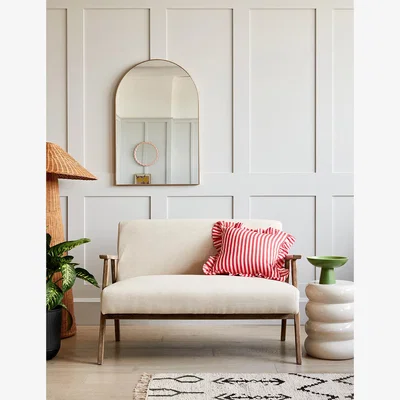 Rose & Grey Jessica Natural Linen Two Seater Sofa