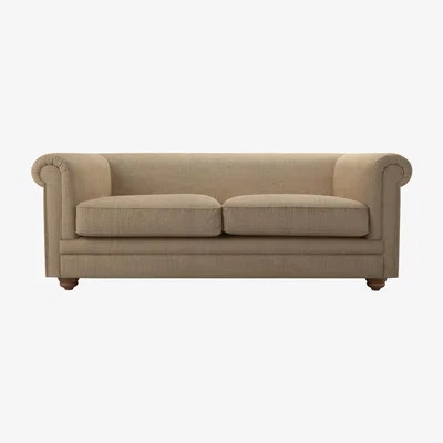 Sofa.com Patrick Unbuttoned 2.5 Seat Sofa in Flax Pure Belgian Linen - sofa.com