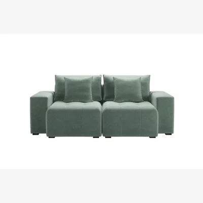 Sofa.com Romy 2 Seat Sofa in Sage Smart Velvet - sofa.com