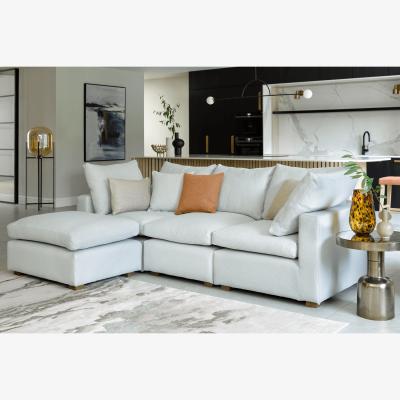 Sofa.com Long Island Slim 2 Seat Sofa in Wishing Well Organic Smart Cotton