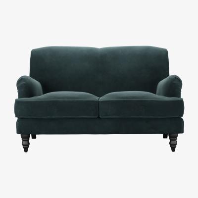 Sofa.com Snowdrop 2 Seat Sofa in Deep Forest Aquaclean Clever Velvet