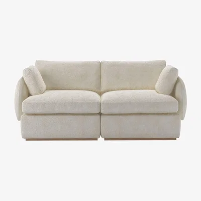 Sofa.com Ren 2 Seat Sofa in Oyster Luxe Boucle