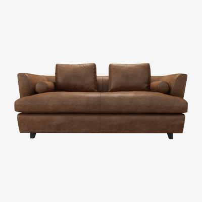 Sofa.com Larsen Three Seat Sofa Bed in Tan Vintage Leather - sofa.com