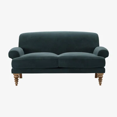 Sofa.com Saturday 2 Seat Sofa in Deep Forest Aquaclean Clever Velvet
