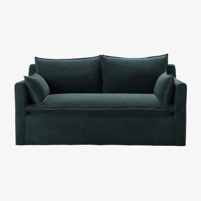 Sofa.com Anders 2 Seat Sofa in Deep Forest Aquaclean Clever Velvet