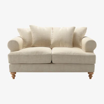 Sofa.com Teddy 2 Seat Sofa in Chantilly Aquaclean Clever Chenille