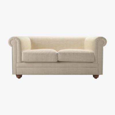 Sofa.com Patrick Unbuttoned 2 Seat Sofa in Chantilly Aquaclean Clever Chenille
