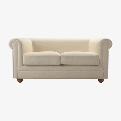 Sofa.com Patrick Unbuttoned 2 Seat Sofa in Chantilly Aquaclean Clever Chenille