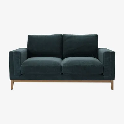 Sofa.com Costello 2 Seat Sofa in Deep Forest Aquaclean Clever Velvet