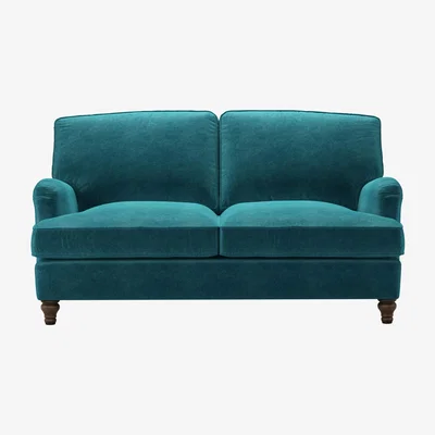 Sofa.com Nearly New Bluebell 2 Seat Sofabed in Neptune Smart Velvet - sofa.com