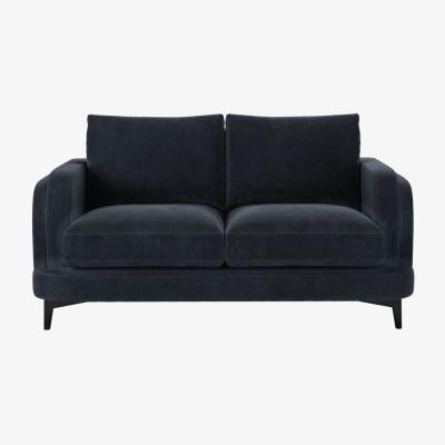 Sofa.com Boston Curved Arm 2 Seat Sofa in Mercury Cashmere Velvet
