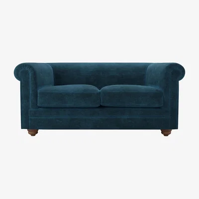 Sofa.com Patrick Unbuttoned 2 Seat Sofa in Mineral Mist Speckled Chenille