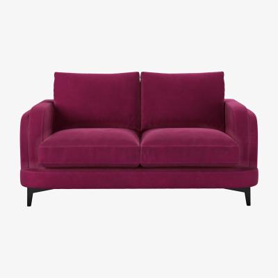 Sofa.com Boston Curved Arm 2 Seat Sofa in Persian Rose Smart Velvet