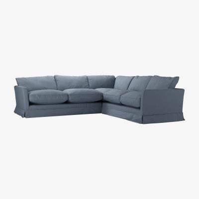 Sofa.com Otto Asym. Crn: LHF 2.5 Seat w RHF 2 Seat in Loch Brushed Linen Cotton - sofa.com