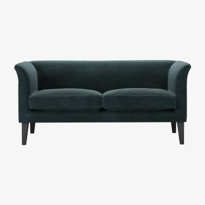 Sofa.com Fingal 2 Seat Sofa in Deep Forest Aquaclean Clever Velvet