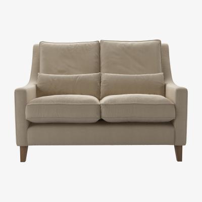 Sofa.com High Back Iggy 2 Seat Sofa in Pennine Stone Organic Smart Cotton