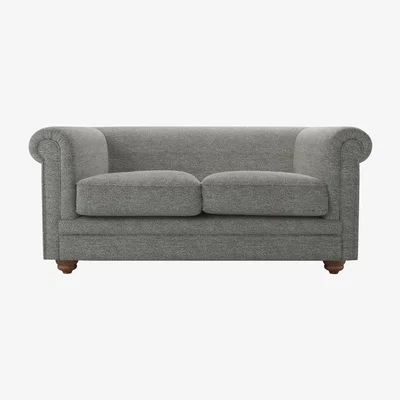 Sofa.com Patrick Unbuttoned 2 Seat Sofa in Pearl Luxe Boucle - sofa.com
