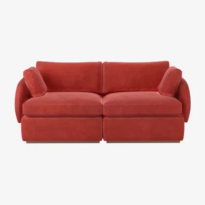 Sofa.com Ren 2 Seat Sofa in Wild Raspberry Smart Velvet