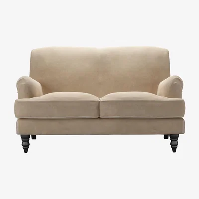 Sofa.com Snowdrop 2 Seat Sofa in Fawn Aquaclean Clever Velvet