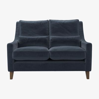 Sofa.com High Back Iggy 2 Seat Sofa in Skyfall Cotton Matt Velvet