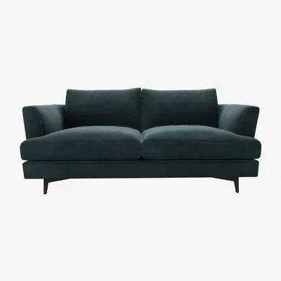 Sofa.com Lars 2 seat sofa in Deep Forest Aquaclean Clever Velvet