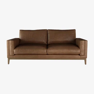 Sofa.com Nearly New Costello 3 Seat Sofa in Tan Vintage Leather - sofa.com