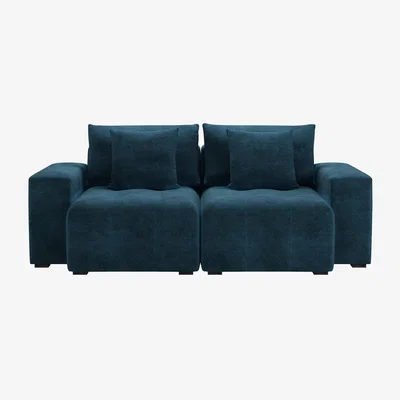 Sofa.com Romy 2 Seat Sofa in Mineral Mist Speckled Chenille