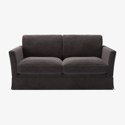 Sofa.com Otto 2 Seat Sofa Bed in Shale Aquaclean Clever Velvet