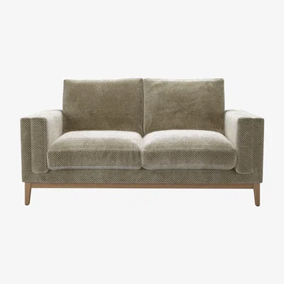 Sofa.com Costello (Plinth) 2 Seat Sofa in Cappuccino Bubble Velvet - sofa.com