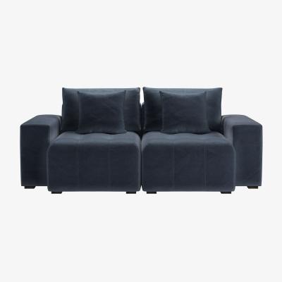 Sofa.com Romy 2 Seat Sofa in Skyfall Cotton Matt Velvet