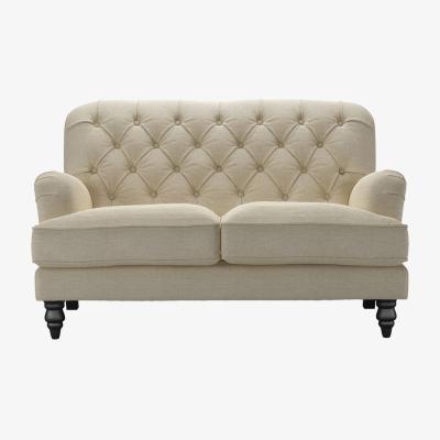 Sofa.com Snowdrop Button Back 2 Seat Sofa (breaks down) in Pampas Hygge Smart Linen